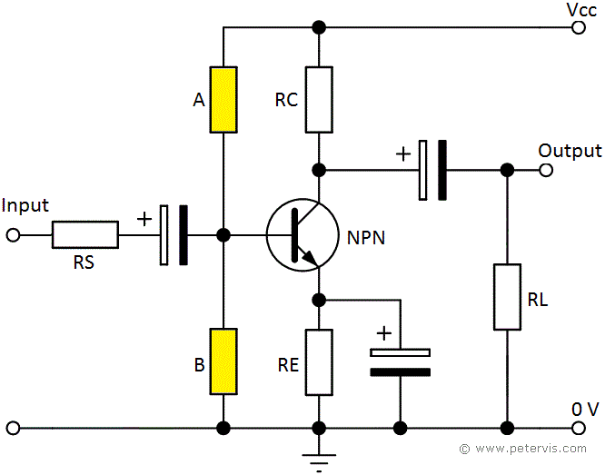 BJT Transistor Biasing Calculator Circuit