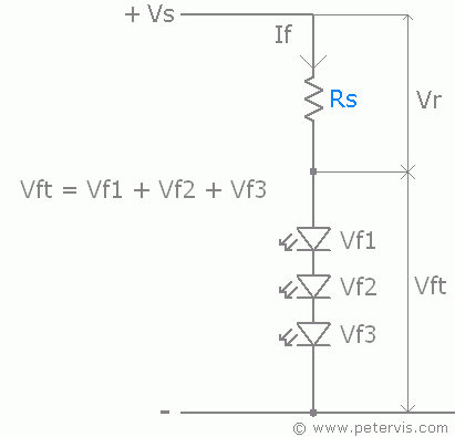 Multiple LED Circuit and Formula