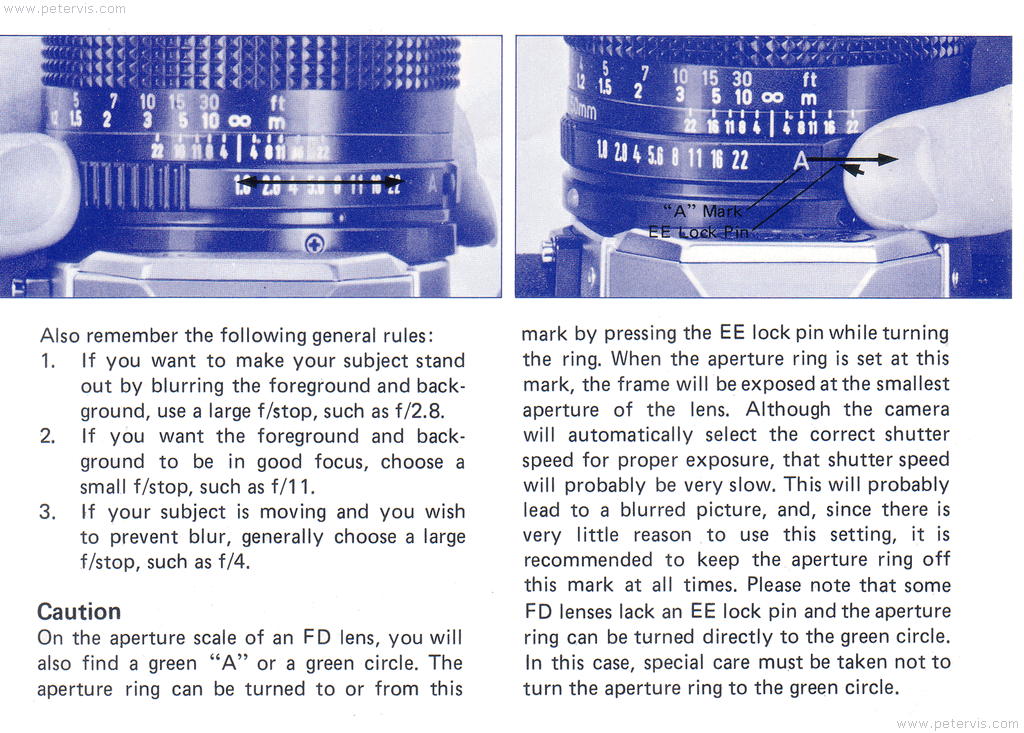 Canon AV-1 F/Stop Settings - Manual Page 27