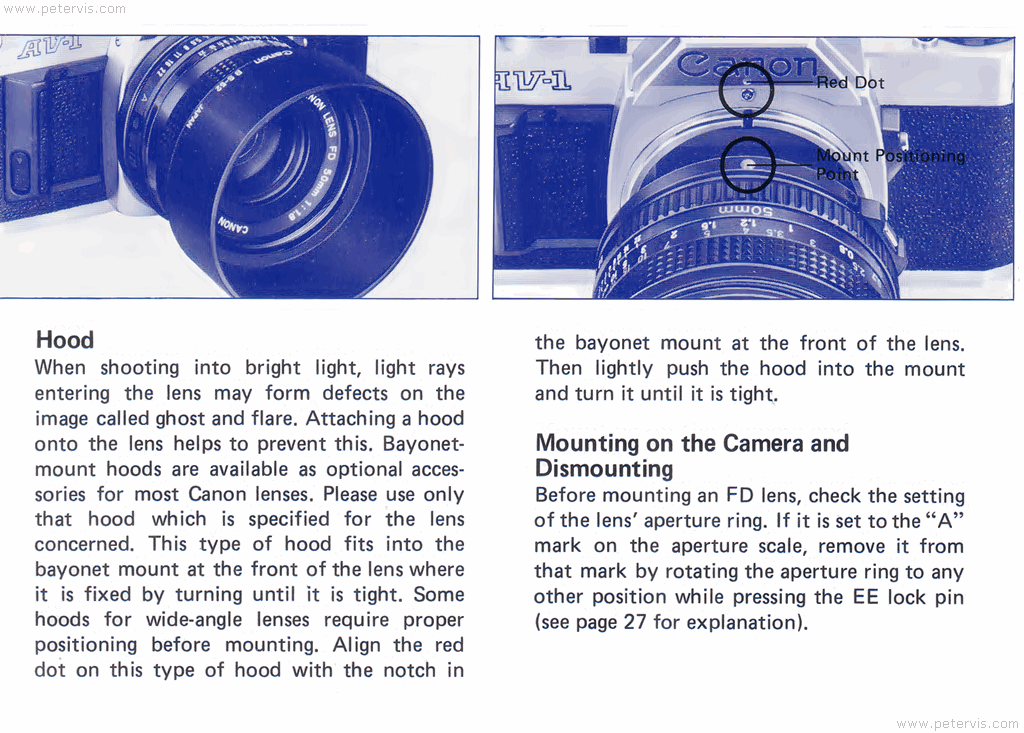 Canon AV-1 Hood - Manual Page 12