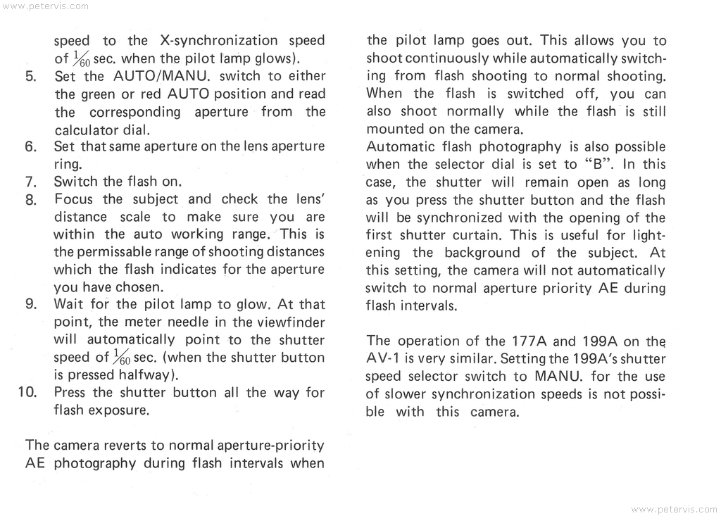 Canon AV-1 How to use Flash - Manual Page 54