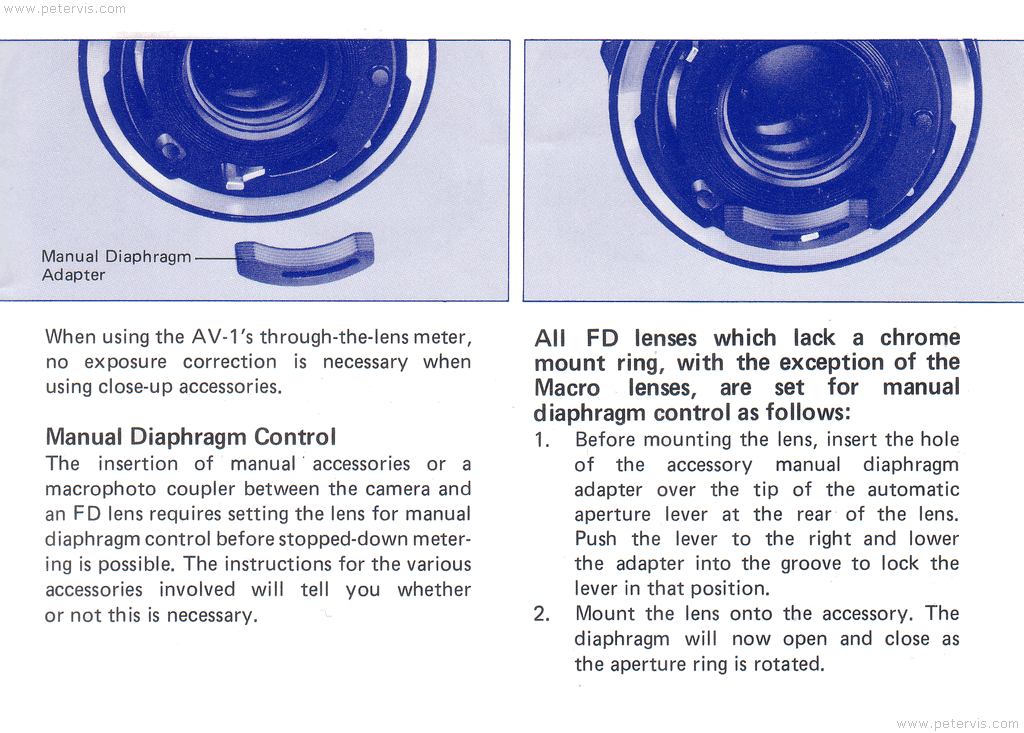 Canon AV-1 Manual Diaphragm Control - Manual Page 59