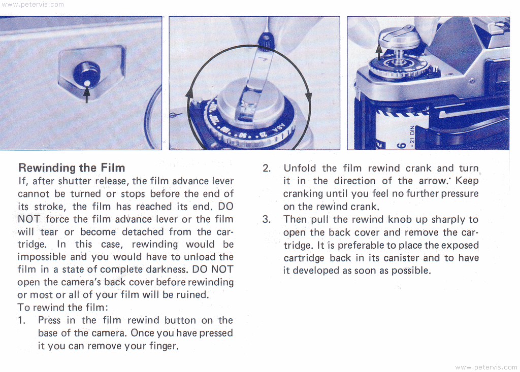 Canon AV-1 Removing Film - Manual Page 35