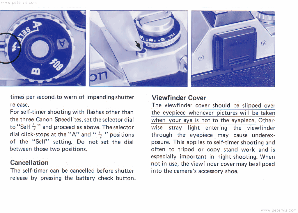 Canon AV-1 Viewfinder Cover - Manual Page 52