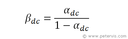 α and β relationship formula