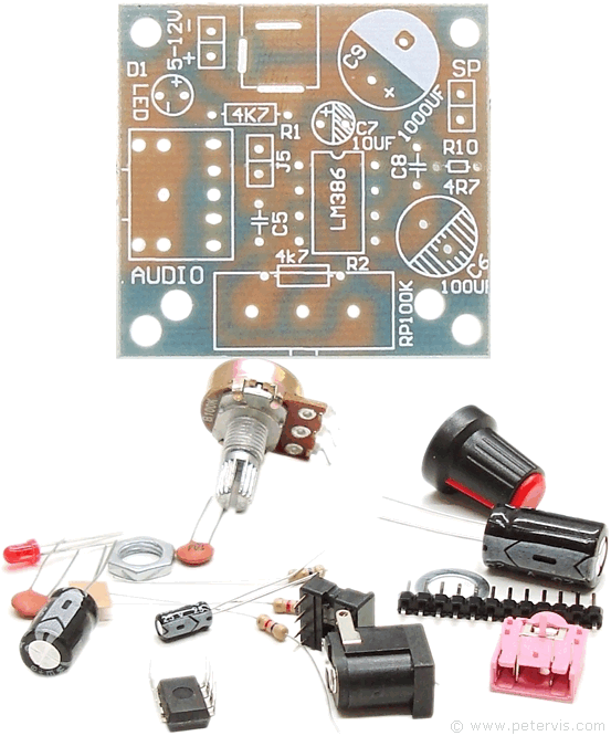 KEKJORY LM386 Super Mini 3V-12V Power Audio Amplifier Board Suit Electronic DIY Kit 