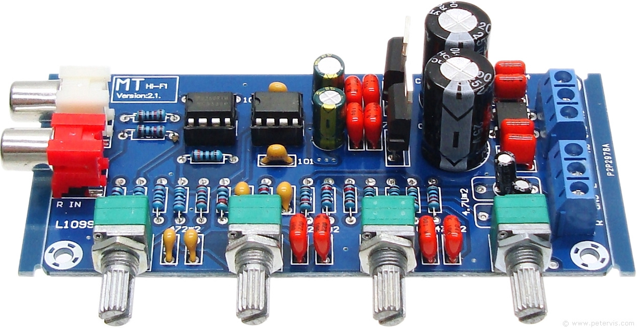 NE5532 Bass and Treble Preamplifier Circuit Board