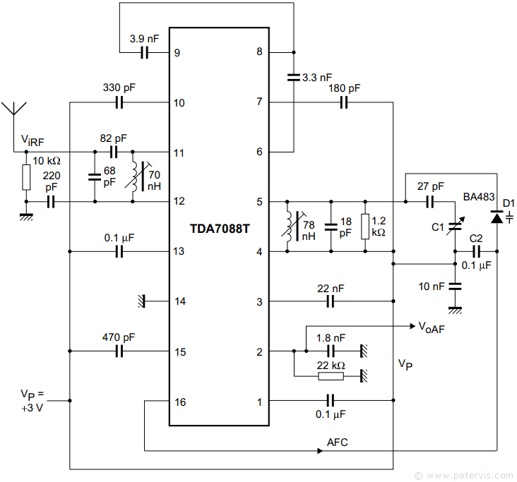 TDA7088TFM Radio Circuit