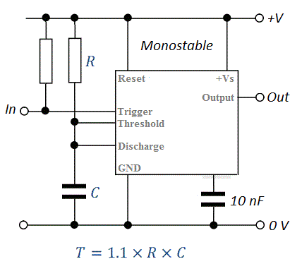 Timer Resistor Calculator Monostable