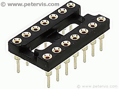 DIP 14 pin Turned Quality IC Socket DIP Pack of 2