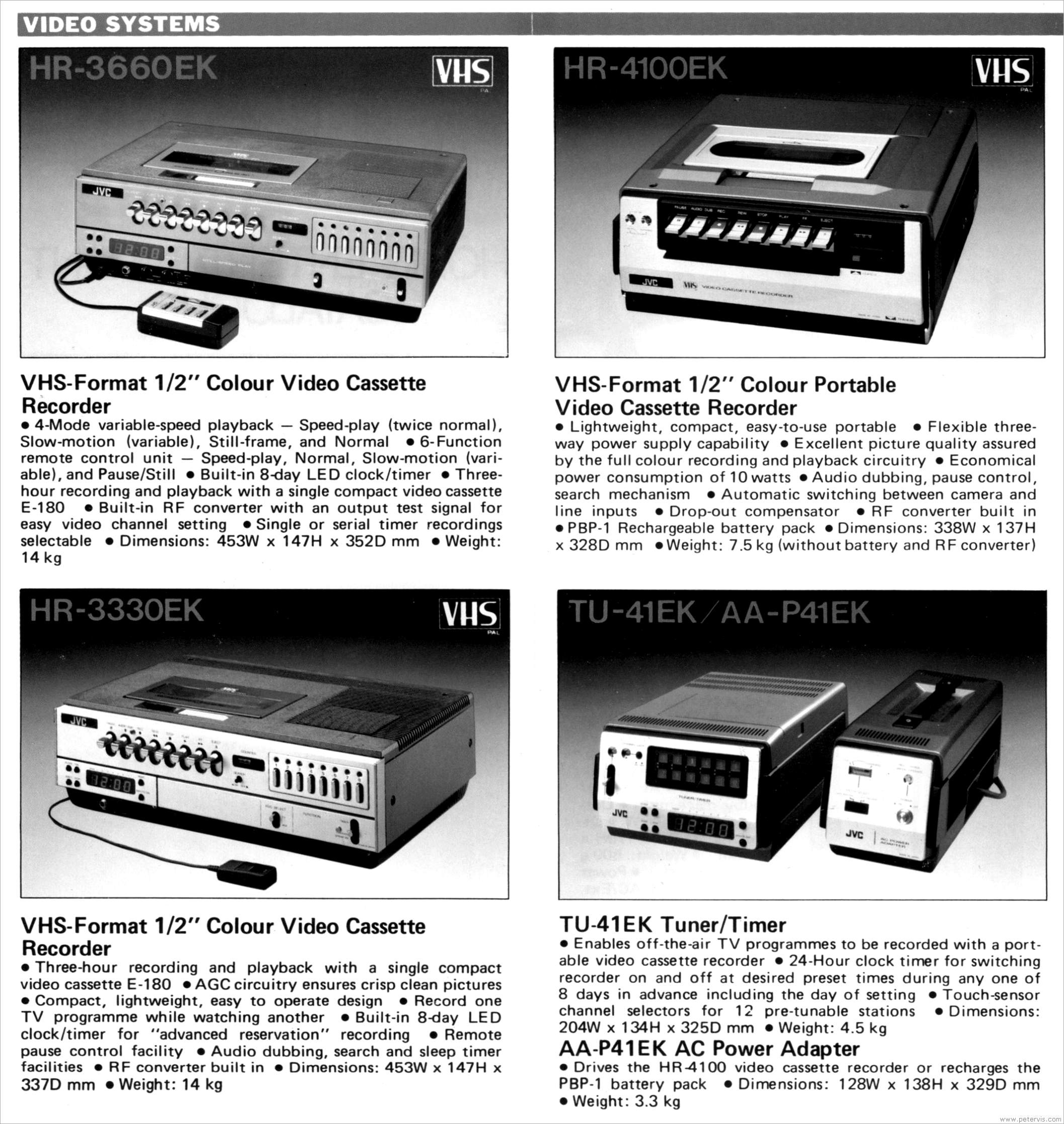 Video Cassette Recorders