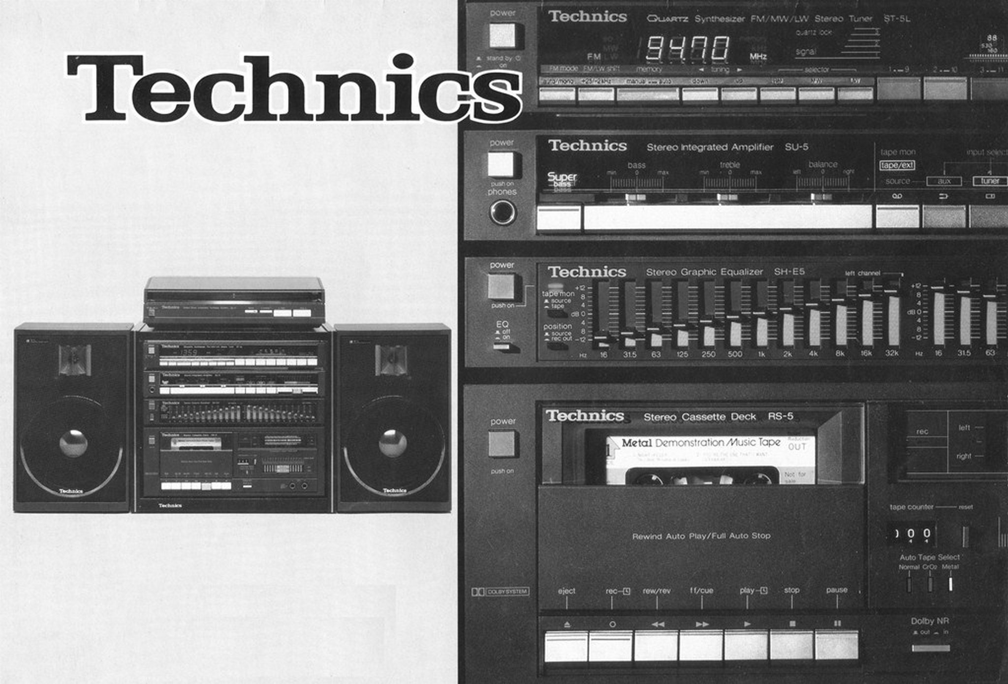 Technics 1980s Hi-Fi Range -- Front Cover