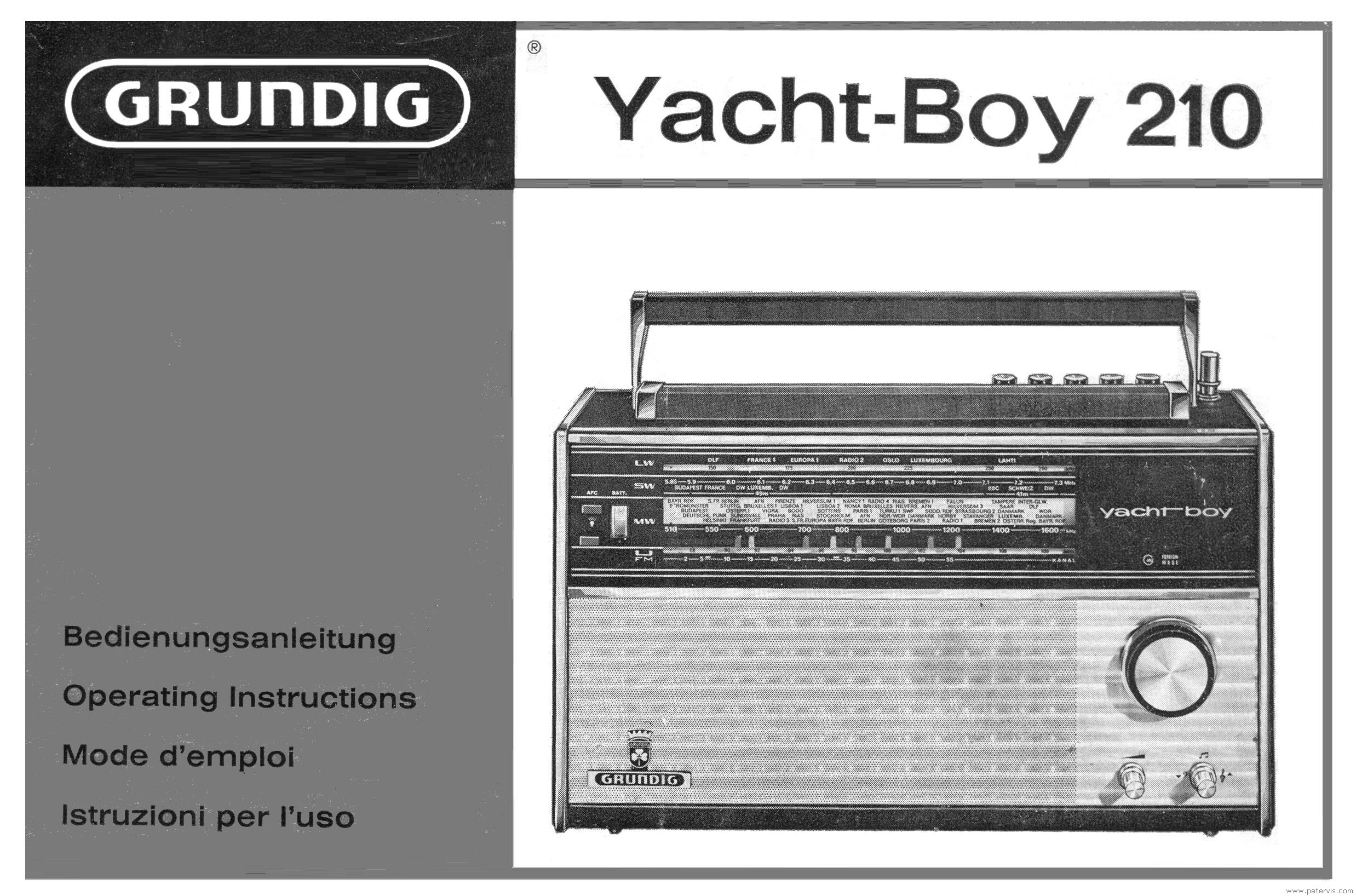 grundig yacht boy 210 service manual