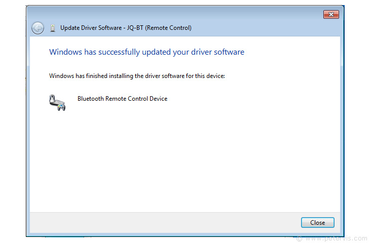 Remote Control Device Driver Installed