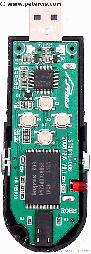 Inside view showing the PCB.